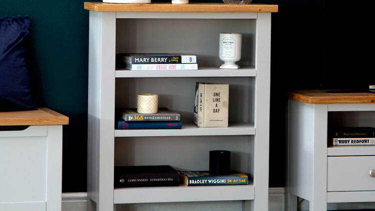 Salisbury Grey Painted Oak Bookcase