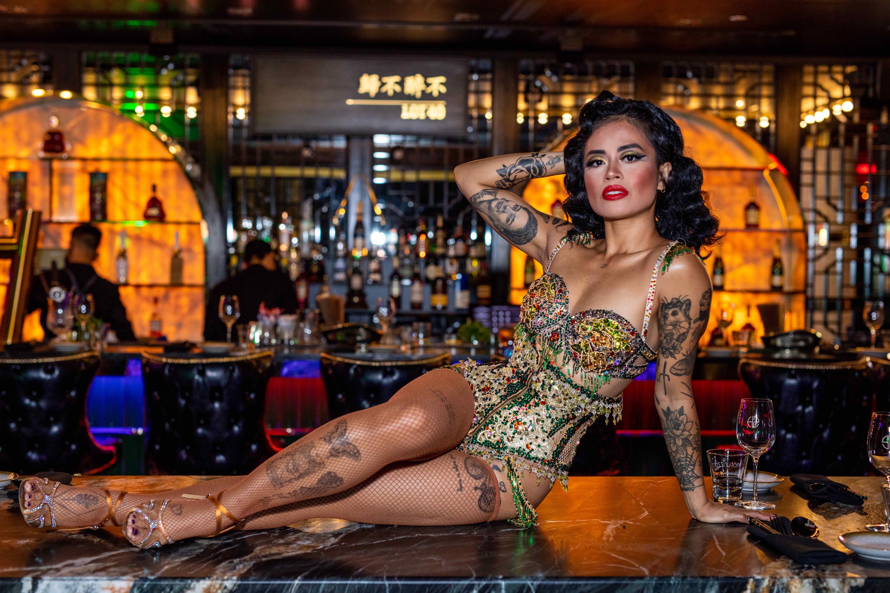 A burlesque cabaret supper club with a 1920s Shanghai theme has opened  south of Montreal
