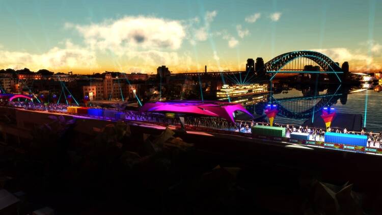 A simulation of the Elevate Sydney festival