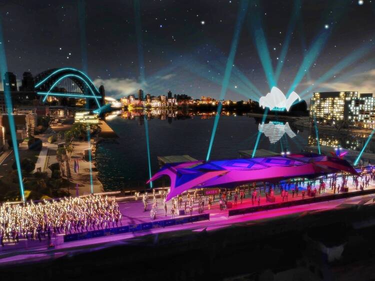 A simulation of the Elevate Sydney festival