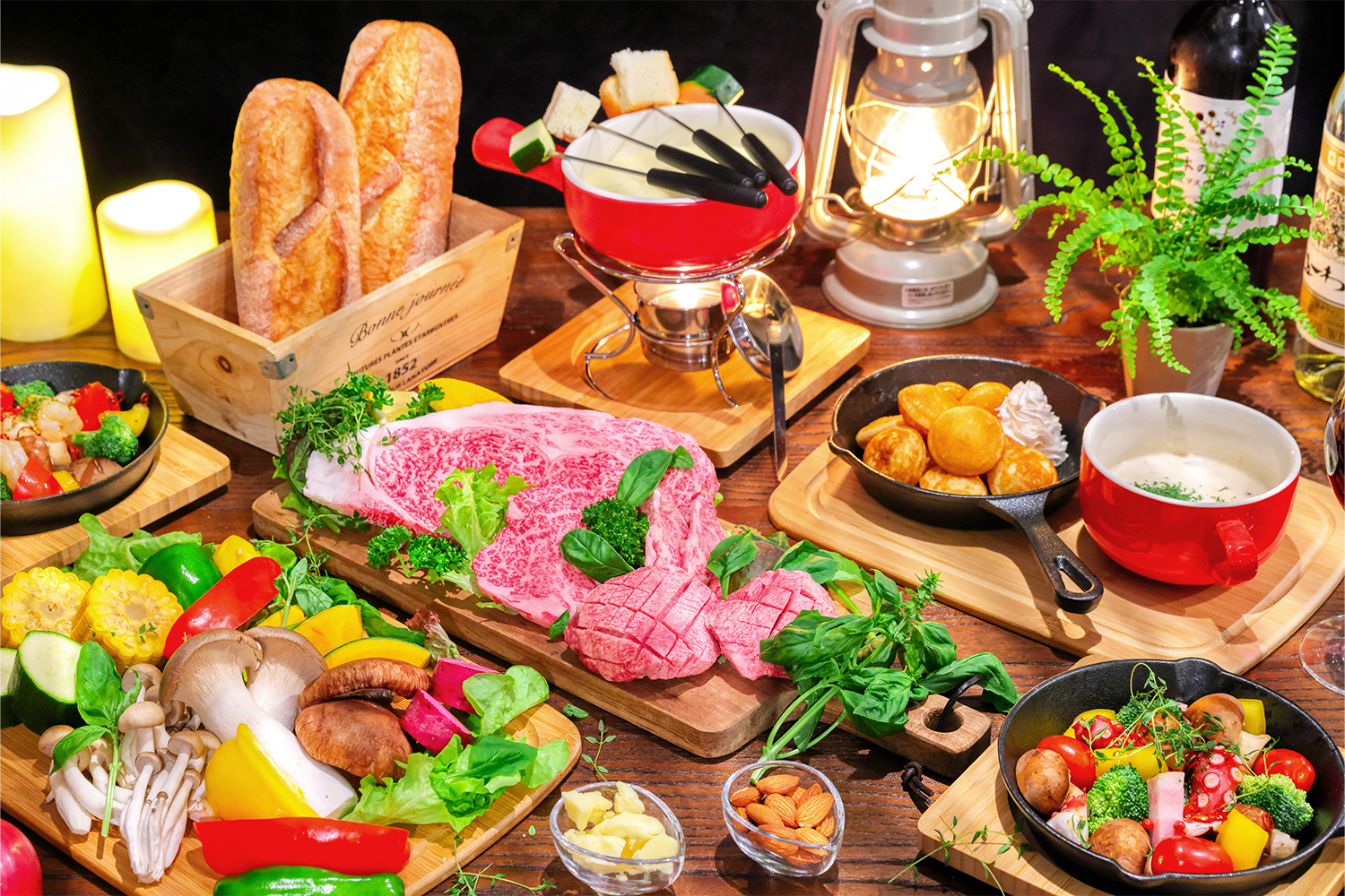 食欲をそそるバーベキューメニュー(Photo:HOSHIFULL DOME FUJI)