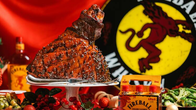 Fireball Whiskey Ham for Christmas