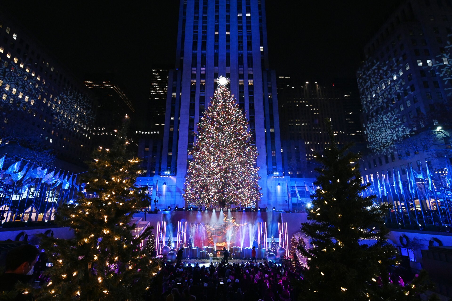 A Multi-Story Christmas Tree Is Towering Over Fifth Avenue