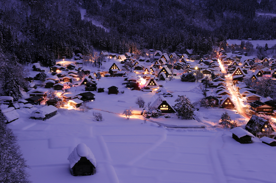 Explore Shirakawago village on this special winter illumination tour