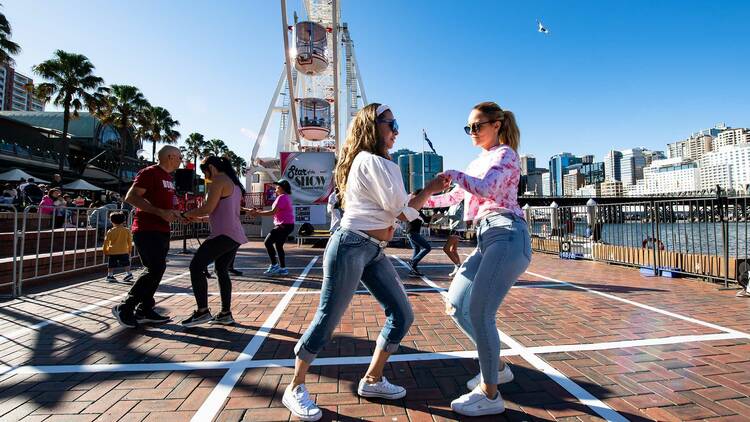 Dancing in Darling Harbour