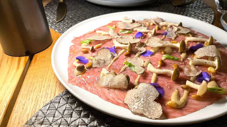 Truffle Wagyu Beef Carpaccio at Sparrow DTLA