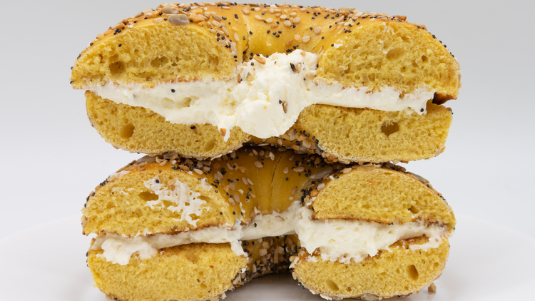 Bagels with cream cheese