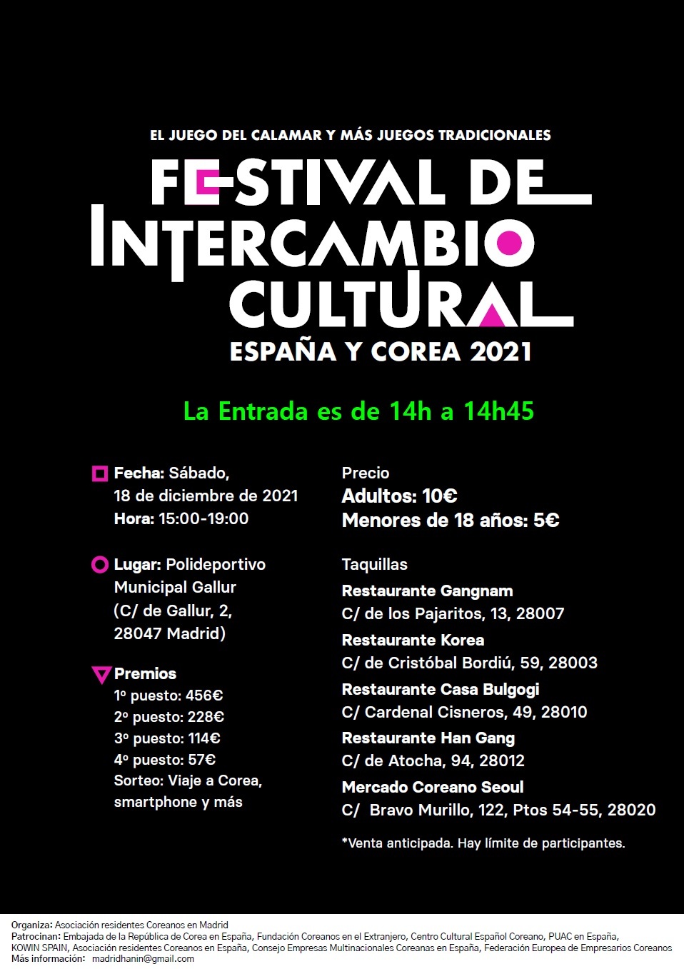 Festival intercambio cultural España y Corea 2021