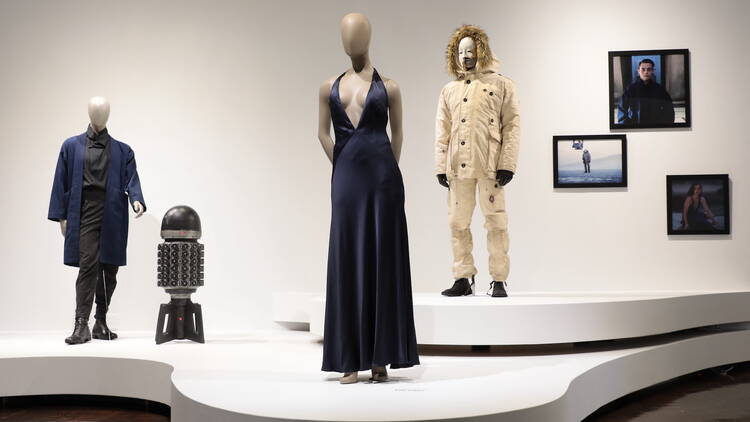 "No Time to Die" costumes by Suttirat Anne Larlarb featured in a limited time "Style & Artistry in Cinema" exhibition presented by Metro Goldwyn Mayer (MGM) and United Artists Releasing at the FIDM Museum.