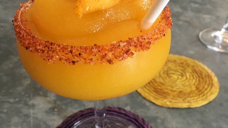 Frozen mango margarita at Jolie Cantina