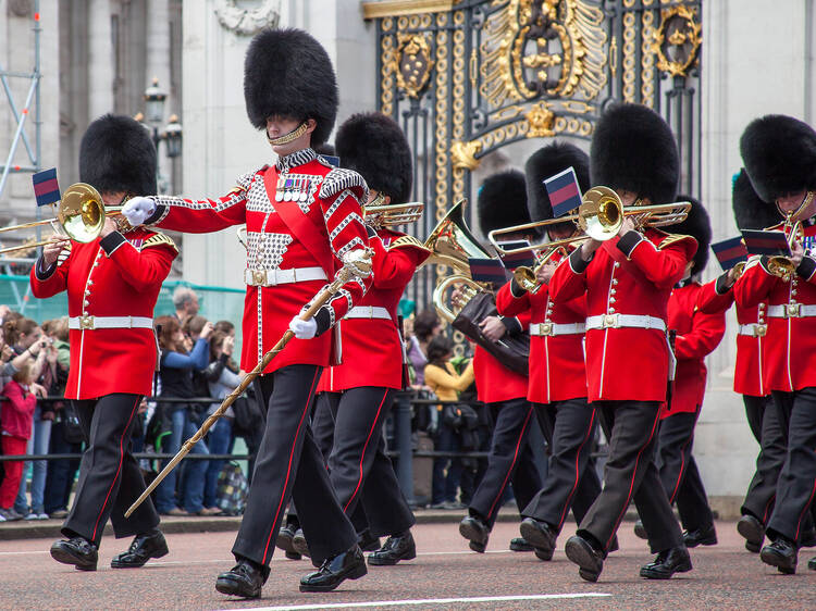 There will be a massive military procession for the Queen on Monday
