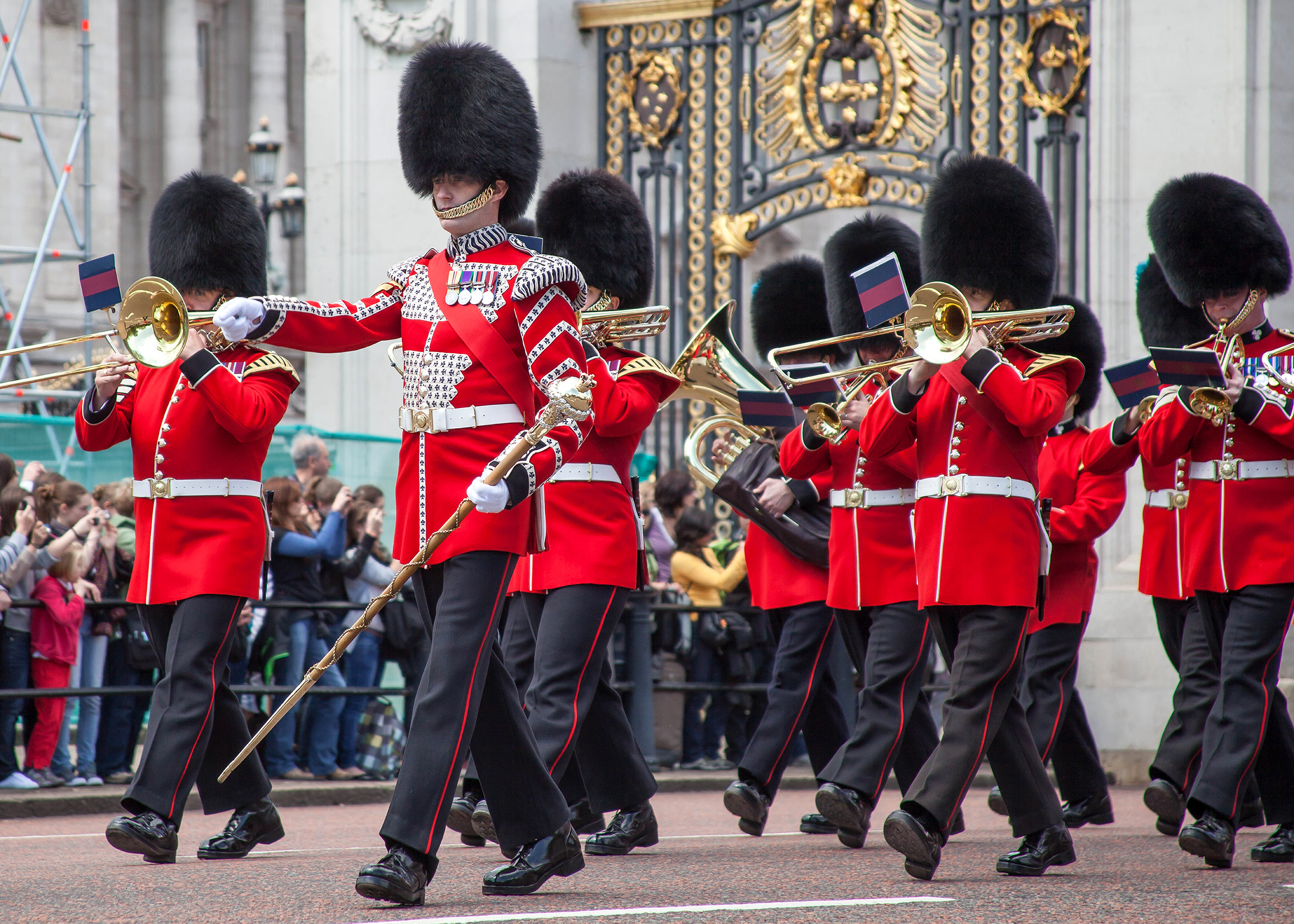 There will be a massive military procession for the Queen on Monday