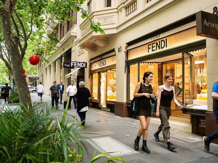 Shoppers on Collins Street