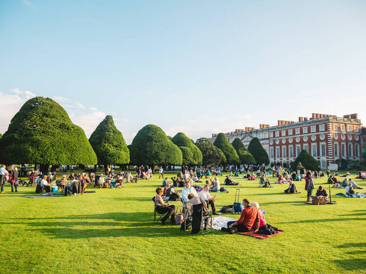 Hear your favourite bands in. genteel setting at Hampton Court Palace Festival