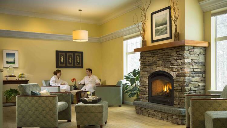 The Essex hotel fireplace