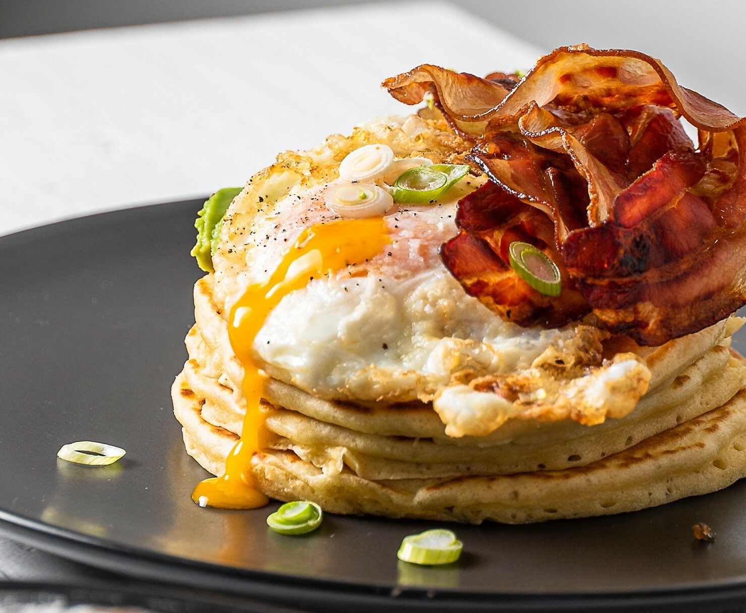 Panqueca com bacon