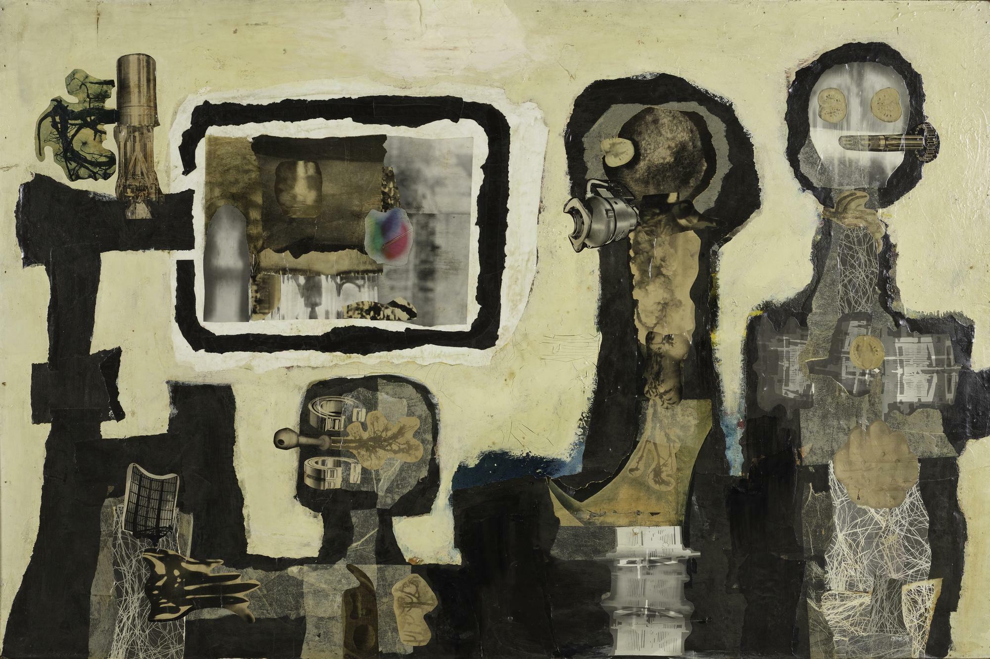 John McHale, First Contact, 1958. Collection Albright Knox Gallery, Buffalo. Copyright Estate of John McHale. Photograph: Benda Brieger,.