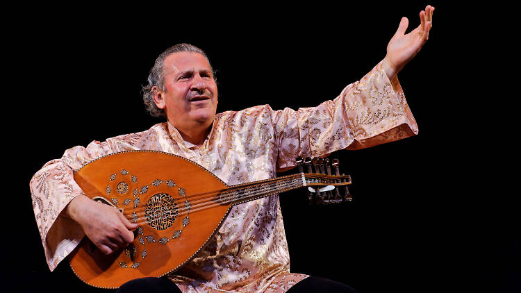 Syrian musician Ibrahim Kievo, who will be performing at the London Syrian Arts & Culture Festival