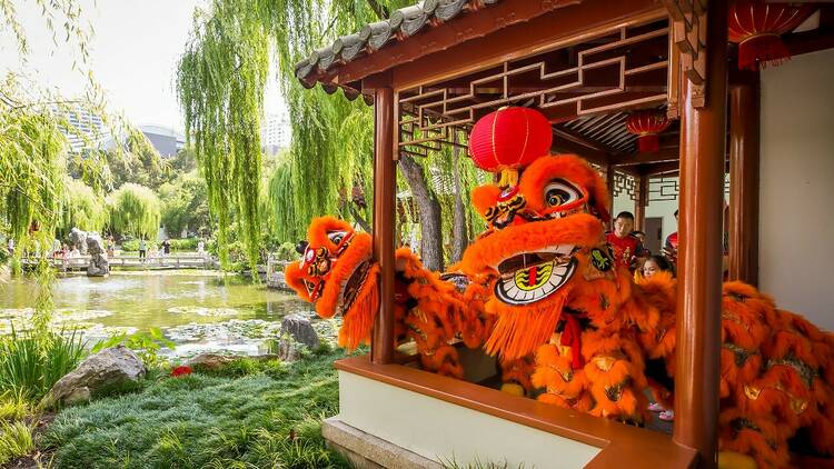 Chinese dragons at the Chinese Garden of Friendship