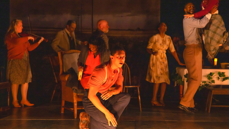 Callum Francis and ensemble in Girl from the North Country