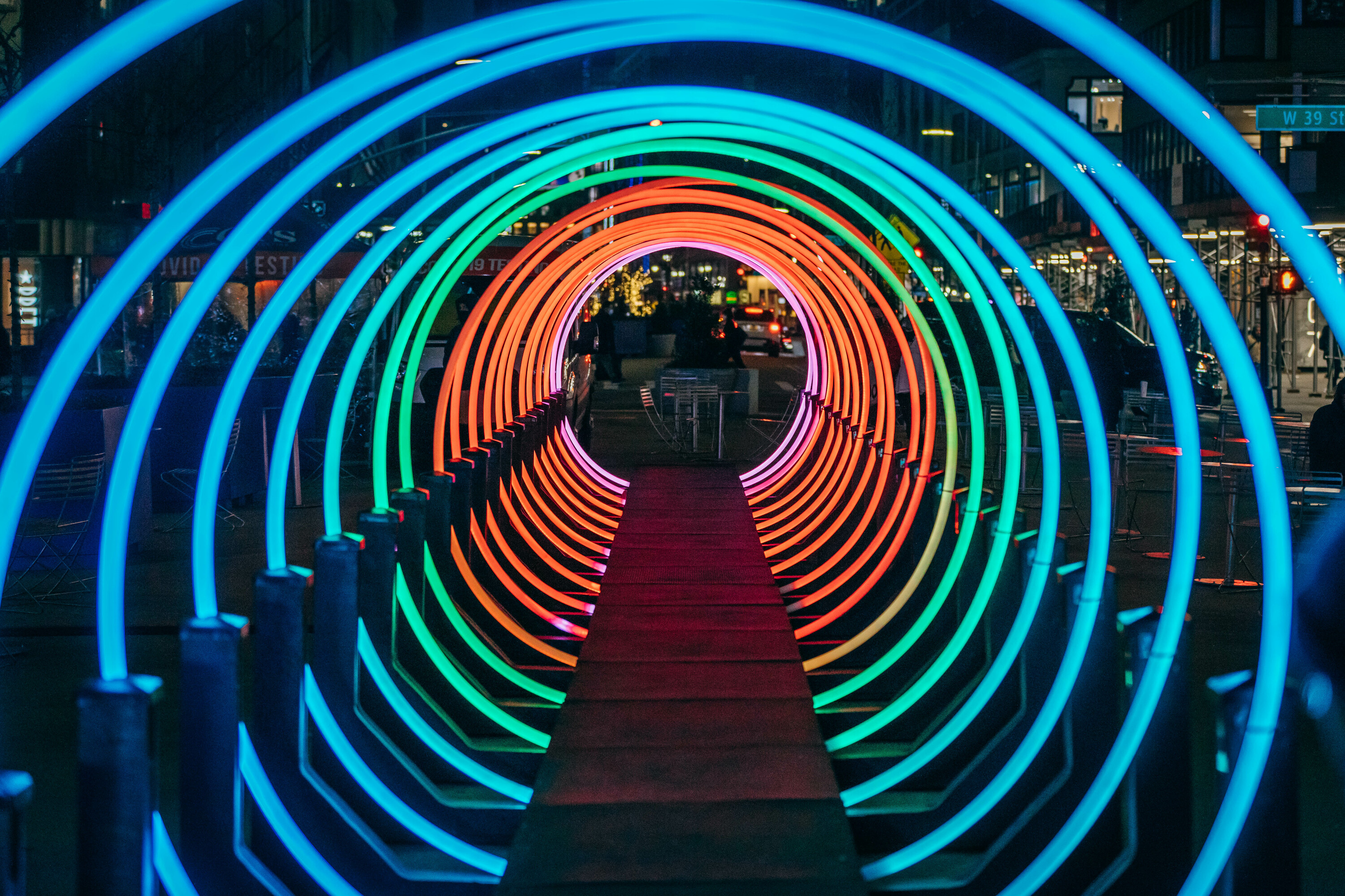 through tunnel