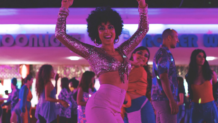 Marawa Ibrahim in a disco outfit. 