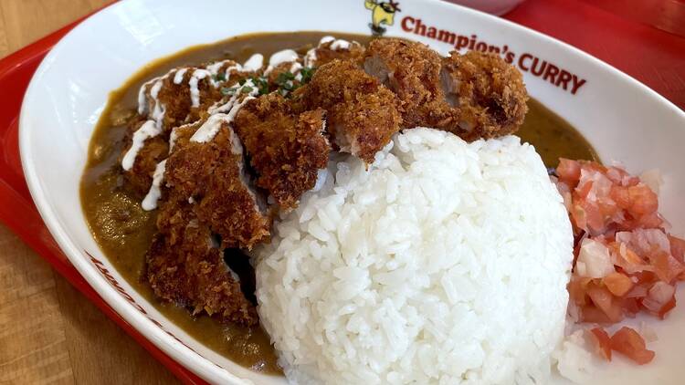 Champion's Curry Chicken Katsu Plate