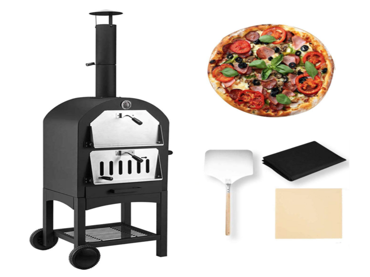 Freestanding pizza oven