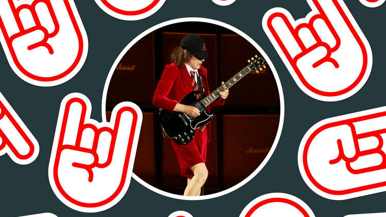 Angus Young from AC/DC