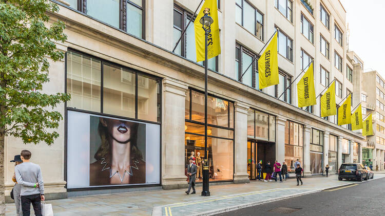 Selfridges shopfront on Oxford Street