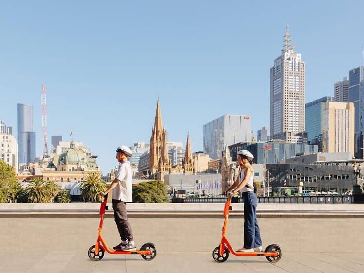 We can now zip around on electric scooters