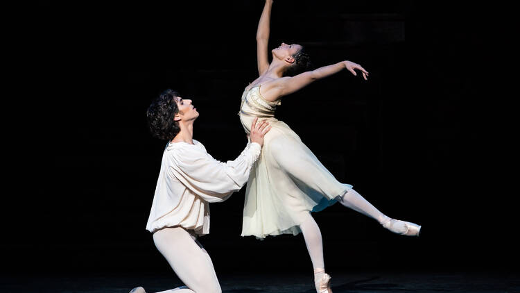 Francesca Hayward and Cesar Corrales in the Royal Ballet’s production of ‘Romeo and Juliet’ by Kenneth MacMillan