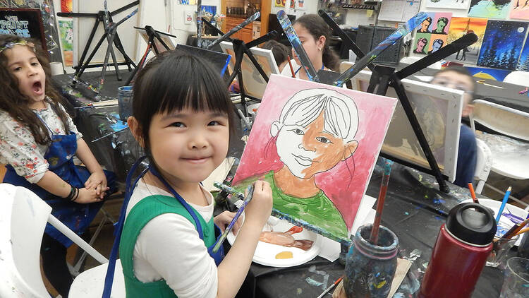 Self Potrait, kids class (Paint Place)