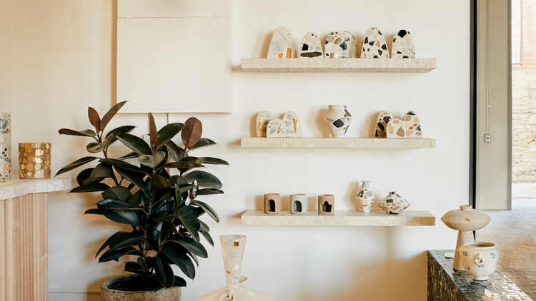 A shot of the inside of Tantri Mustika's ceramics store in Collingwood Yards.