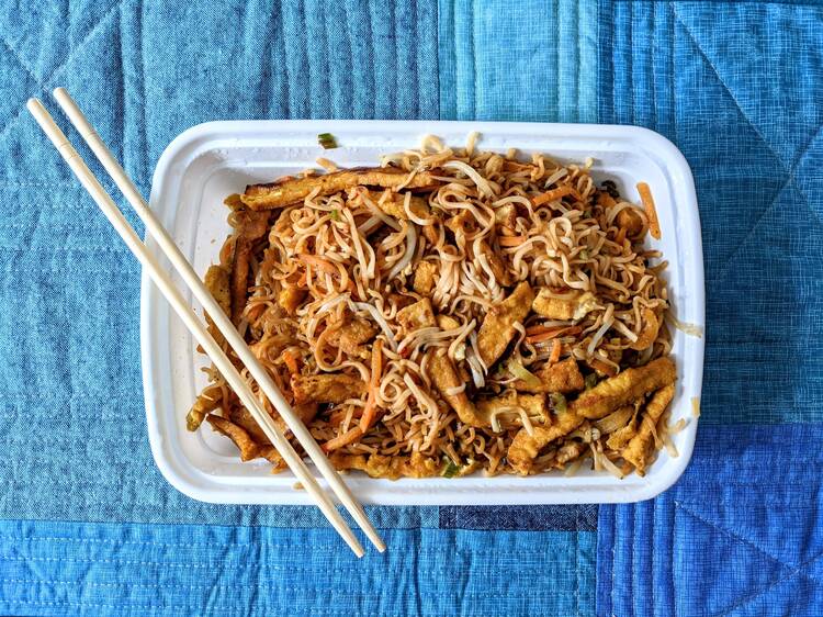 Wok-fried noodles at CoCo Vietnamese Sandwiches & Pho