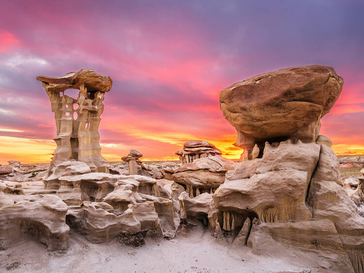 Alien Throne rock formation just after sunset.