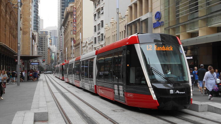 The L2 Light Rail on George Street