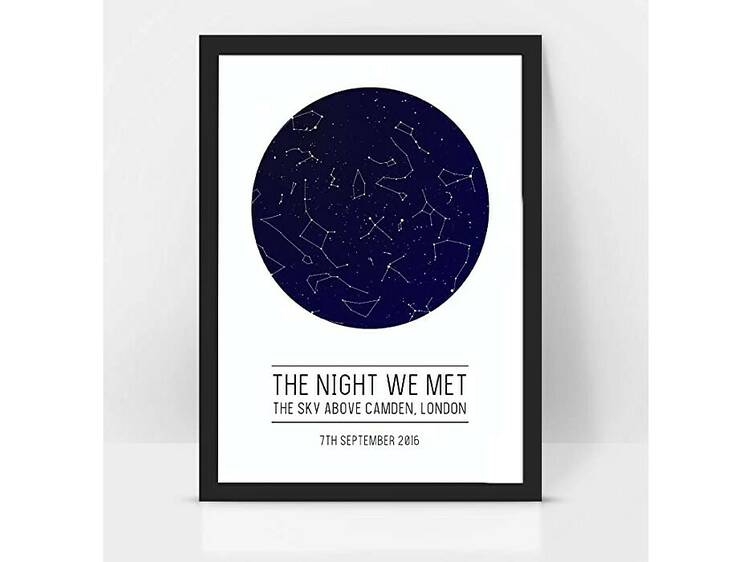 Personalised ‘the night we met’ star map 