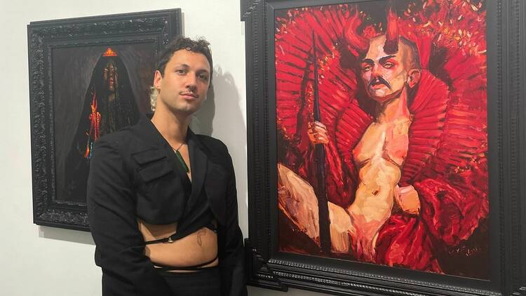 Kyle KM's exhibition Gods & Not showing as part of Out at Brunswick Street Gallery