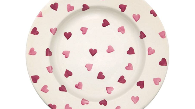 Heart printed plate