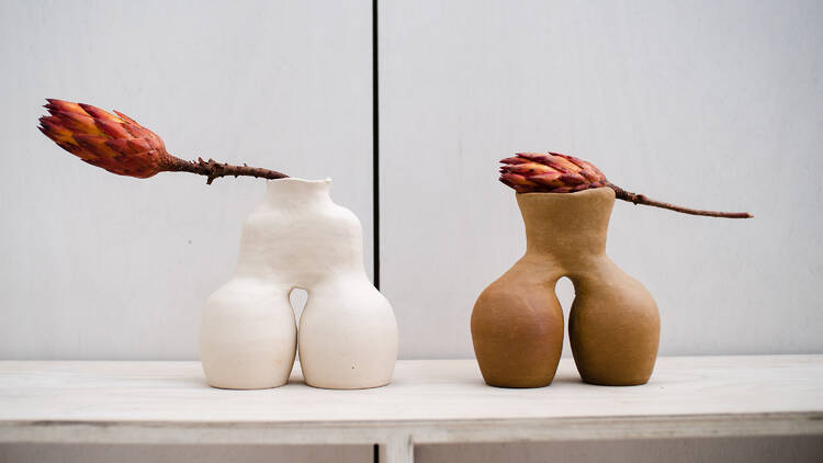 Two Legged Vessels by Bisila Noha, Credit Thomas Broadhead for OmVed Gardens