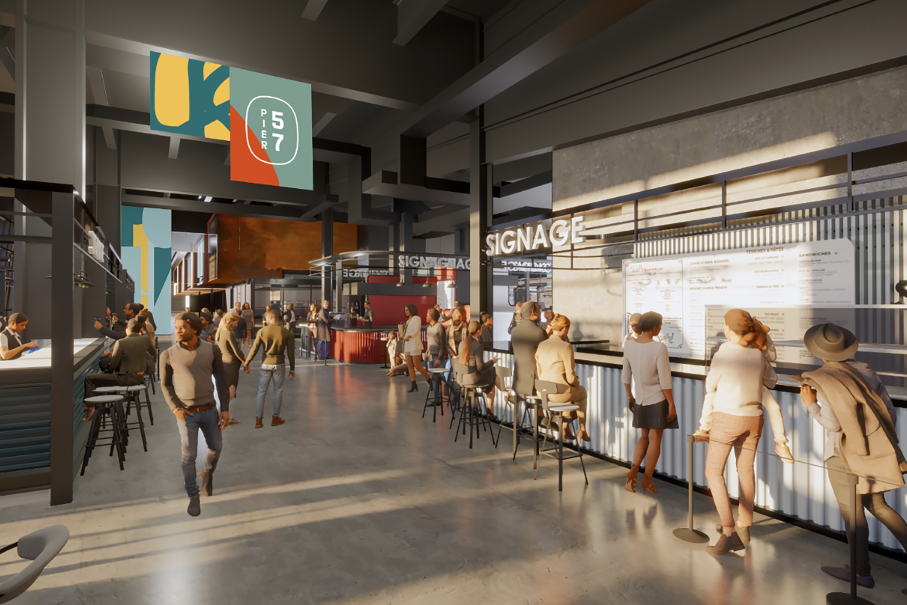 A new food hall curated by the James Beard Foundation is coming to Pier 57