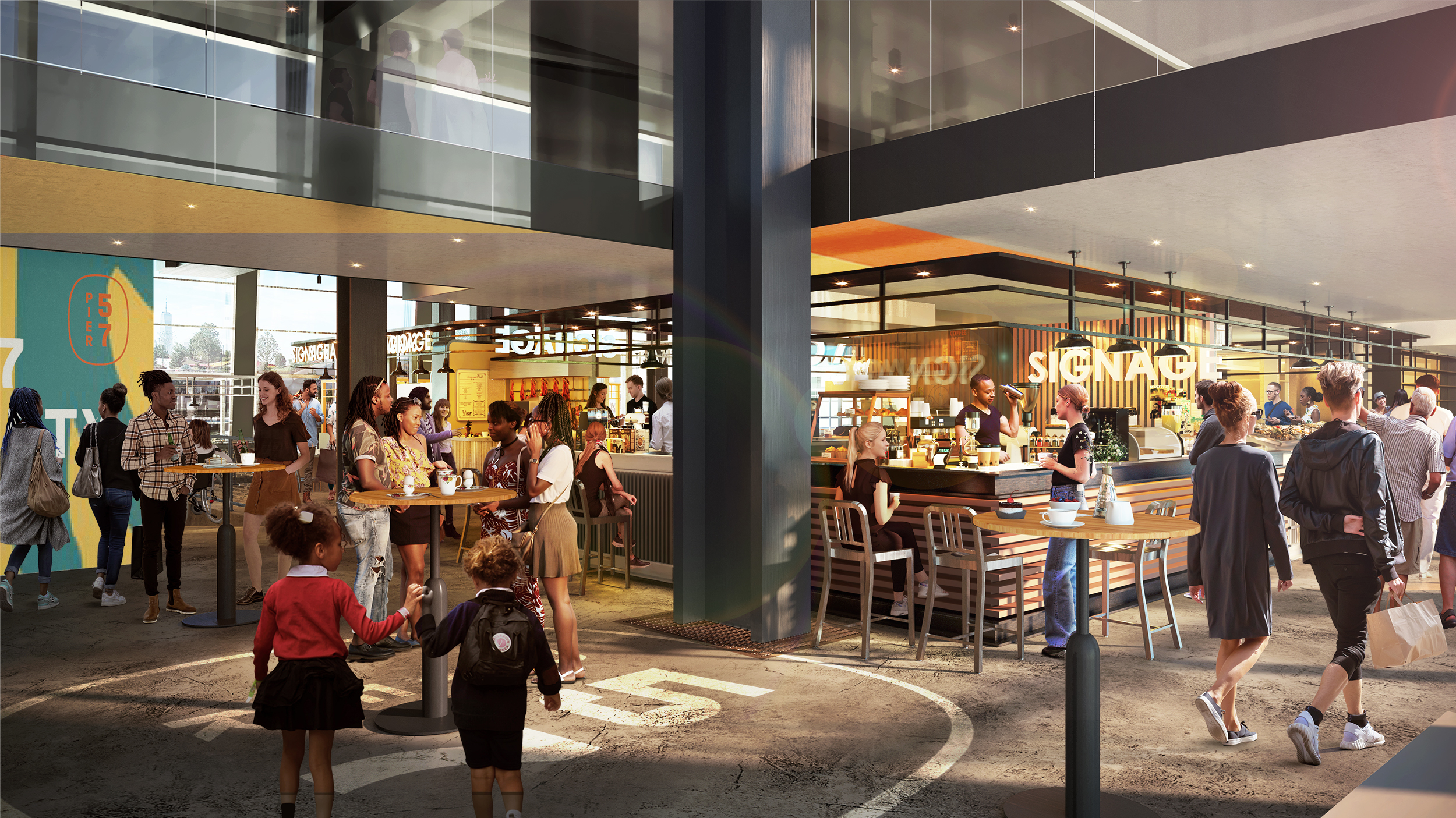 New food hall at Pier 57