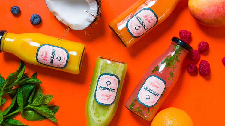 A range of smoothies from Ms Peachy.