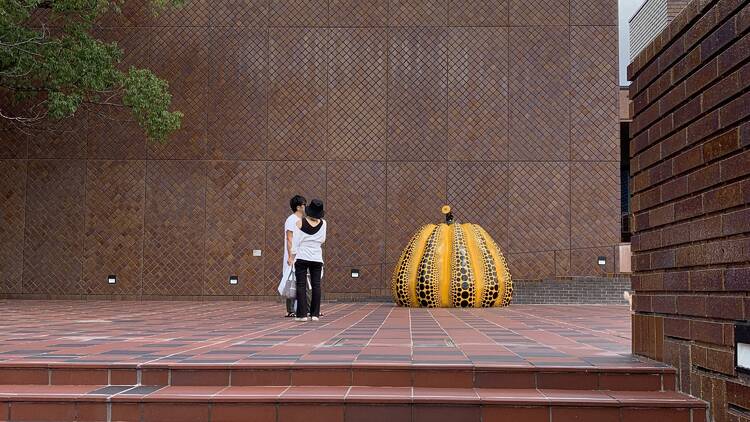 Yayoi Kusama, yellow pumpkin, Fukuoka Art Museum