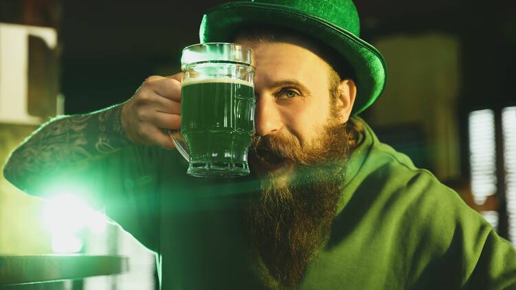 Saint Patrick's Day green beer