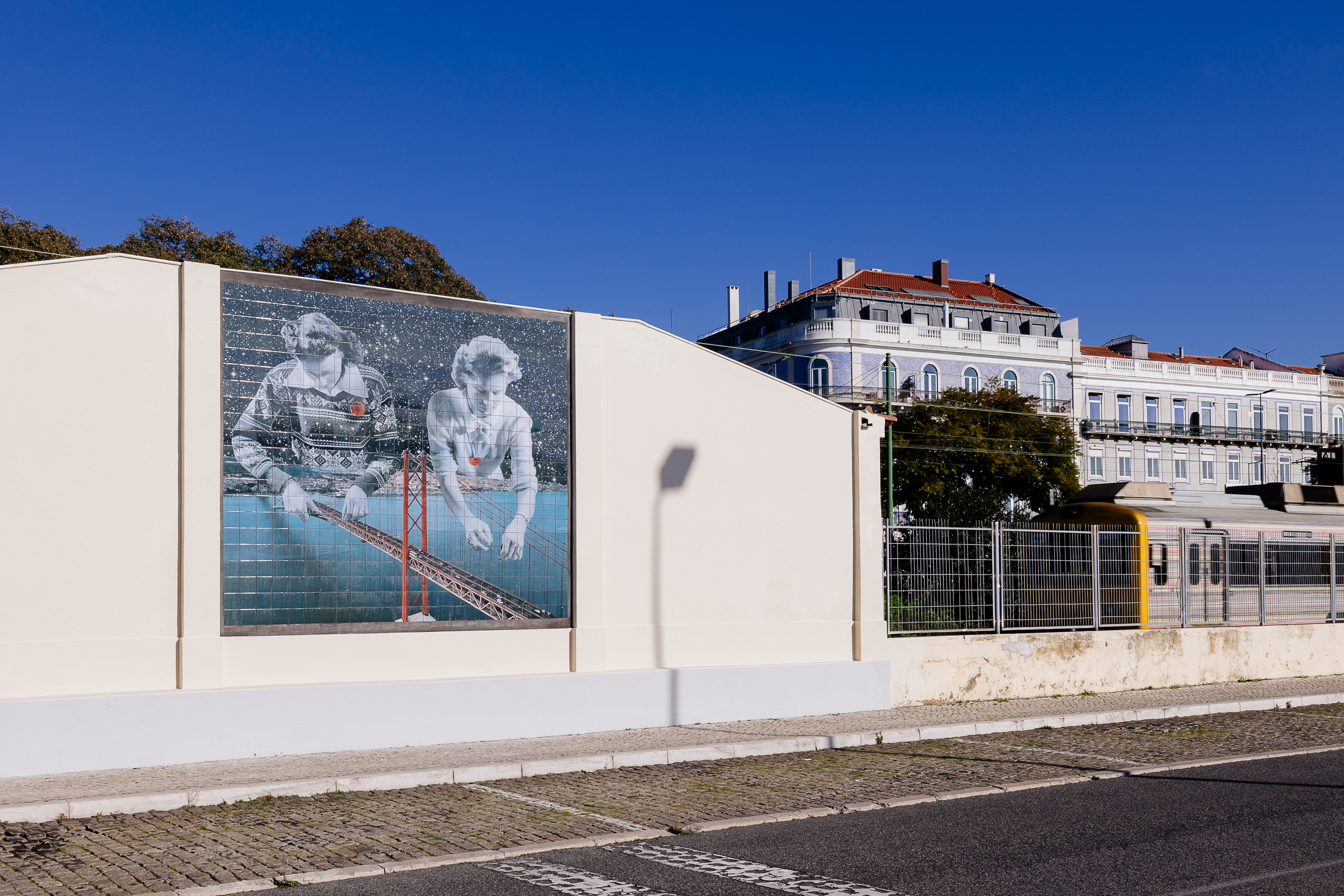Mural estação de santos