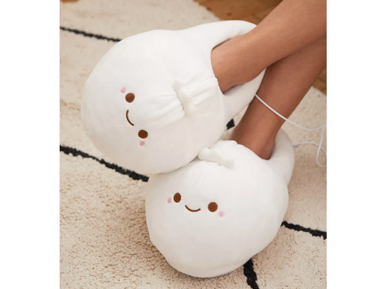 Warm heated slippers