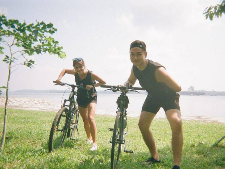 Couple cycling