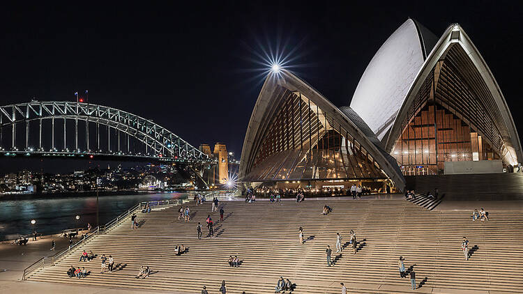 The Opera House at night